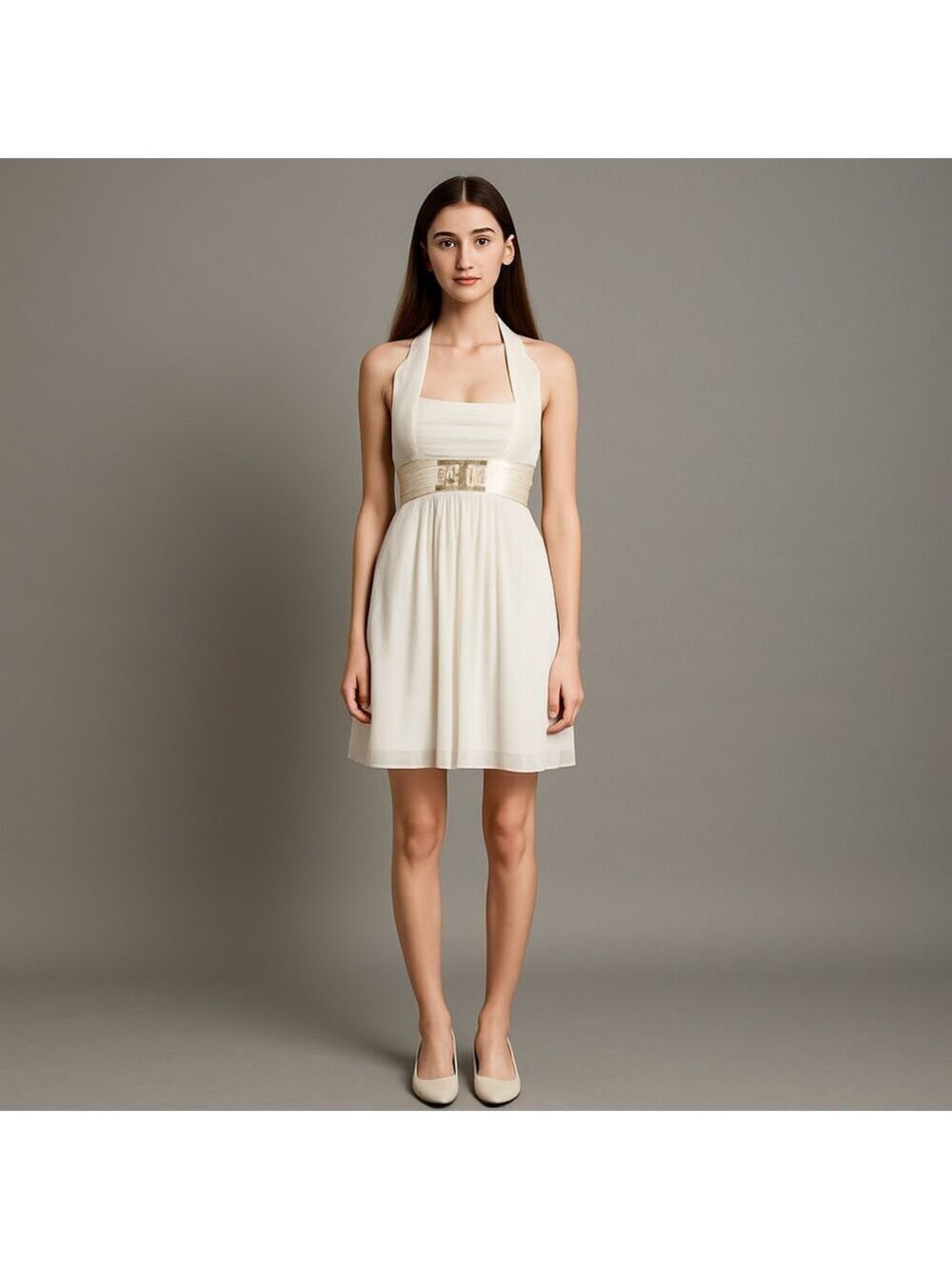 City Triangles Formal Dress Cream Size 2